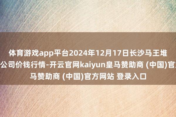 体育游戏app平台2024年12月17日长沙马王堆农产物股份有限公司价钱行情-开云官网kaiyun皇马赞助商 (中国)官方网站 登录入口